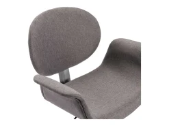 Sillas de comedor giratorias 2 unidades tela gris