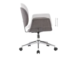 Sillas de comedor giratorias 2 unidades tela gris