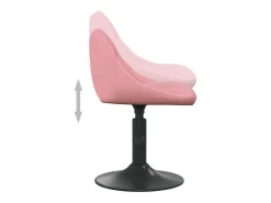 Sillas de comedor giratorias 2 unidades terciopelo rosa