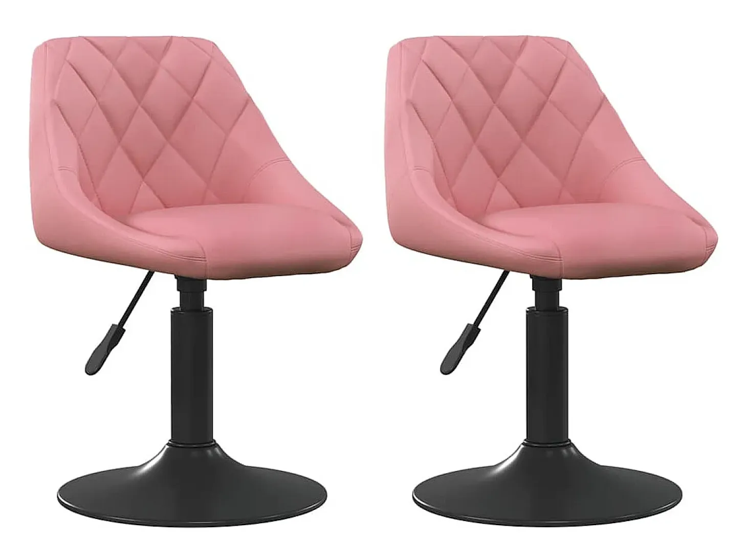 Sillas de comedor giratorias 2 unidades terciopelo rosa