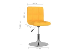 Sillas de comedor giratorias 6 unidades tela amarillo