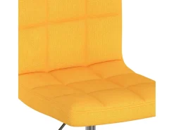 Sillas de comedor giratorias 6 unidades tela amarillo