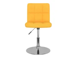 Sillas de comedor giratorias 6 unidades tela amarillo