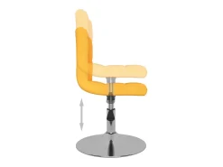 Sillas de comedor giratorias 6 unidades tela amarillo