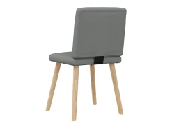 Sillas de comedor giratorias 4 unidades tela gris oscuro
