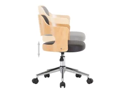 Sillas de comedor giratorias 2 unidades madera curvada y cuero negro