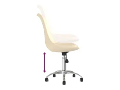 Sillas de comedor giratorias 4 unidades tela crema