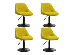 Sillas de comedor giratorias 4 uds terciopelo amarillo mostaza