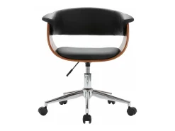 Sillas de comedor giratorias 2 unidades cuero sintético negro