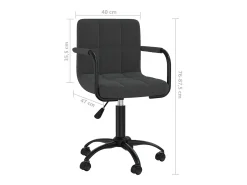 Sillas de comedor giratorias 4 unidades terciopelo negro