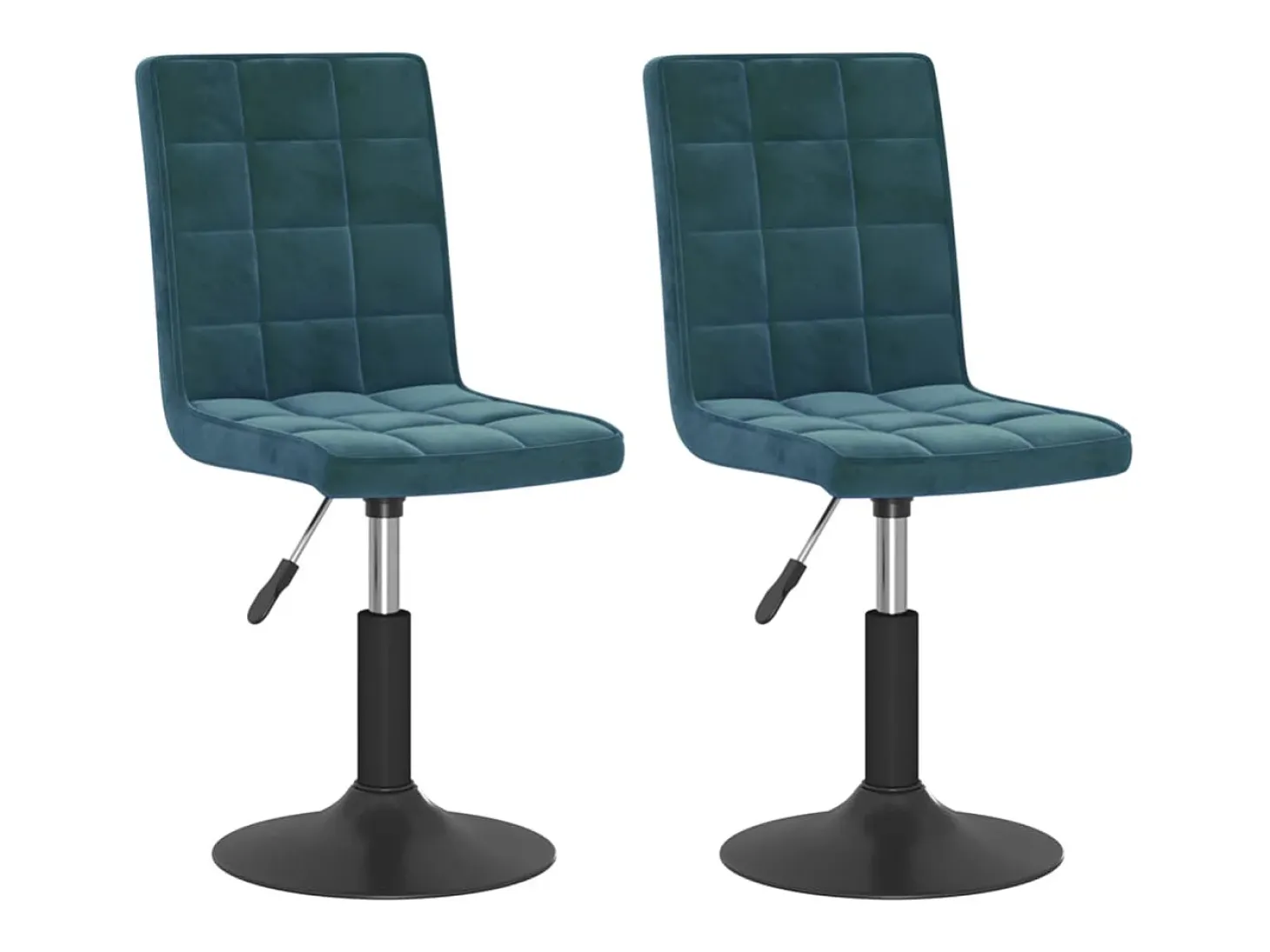 Sillas de comedor giratorias 2 unidades terciopelo azul