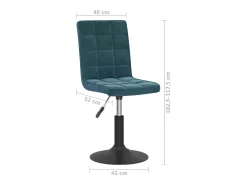 Sillas de comedor giratorias 2 unidades terciopelo azul