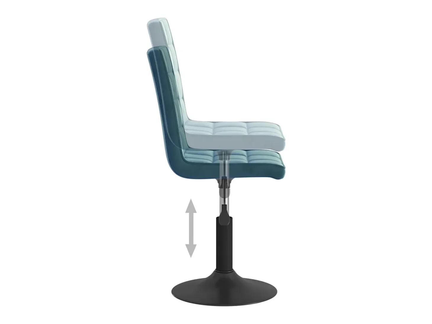 Sillas de comedor giratorias 2 unidades terciopelo azul