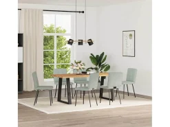 Sillas de comedor giratorias 6 unidades terciopelo gris claro