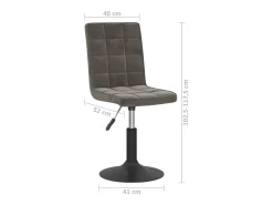 Sillas de comedor giratorias 2 unidades terciopelo gris oscuro