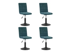 Sillas de comedor giratorias 4 unidades terciopelo azul