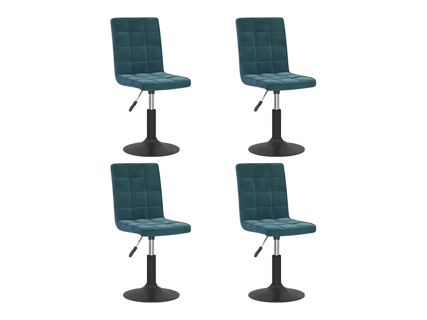 Sillas de comedor giratorias 4 unidades terciopelo azul