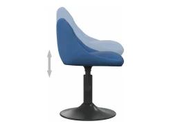 Sillas de comedor giratorias 2 unidades terciopelo azul
