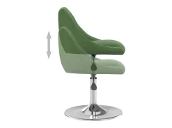 Sillas de comedor giratorias 4 unidades terciopelo verde oscuro