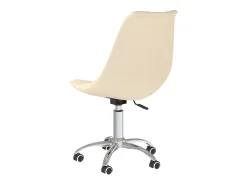 Sillas de comedor giratorias 2 unidades tela color crema