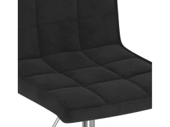 Sillas de comedor giratorias 4 unidades terciopelo negro