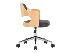 Sillas de comedor giratorias 2 uds madera curvada y cuero negro ES285849