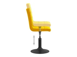 Sillas de comedor giratorias 2 unidades terciopelo amarillo mostaza