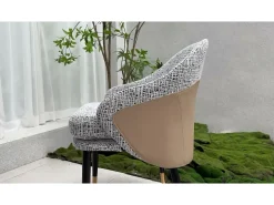 Sillas de comedor juego de 2 sillas de cocina cómodas sillones de mesa de comedor en cuero 52x49x90cm - Naranja