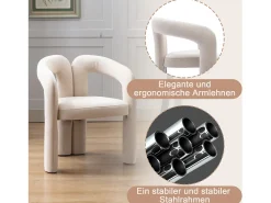 Sillas de comedor modernas de terciopelo, sillones tapizados decorativos, sillas de cocina para salón, juego de 2 (64 x 50,5 x 71 cm)