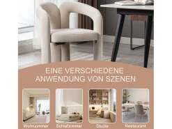 Sillas de comedor modernas de terciopelo, sillones tapizados decorativos, sillas de cocina para salón, juego de 2 (64 x 50,5 x 71 cm)