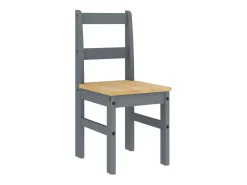 Sillas de comedor Panama 2 uds madera pino gris 40x46x90 cm