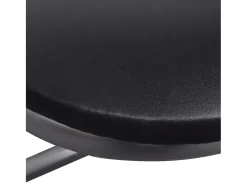 Sillas de comedor plegables 2 uds cuero sintético y acero negro