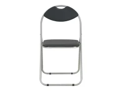 Sillas de comedor plegables 4 unidades cuero sintético negro