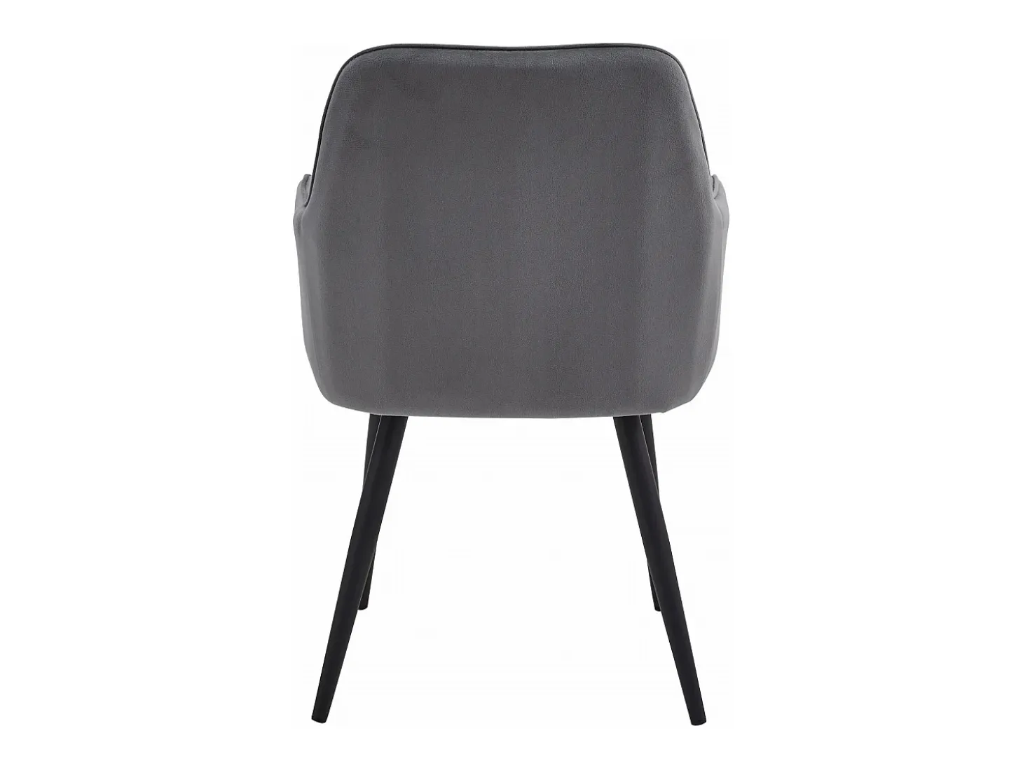 Sillas de comedor Valora WAAV – Terciopelo gris oscuro con patas negras x 2