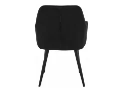 Sillas de comedor Valora LUKK – Terciopelo negro con patas negras x 2