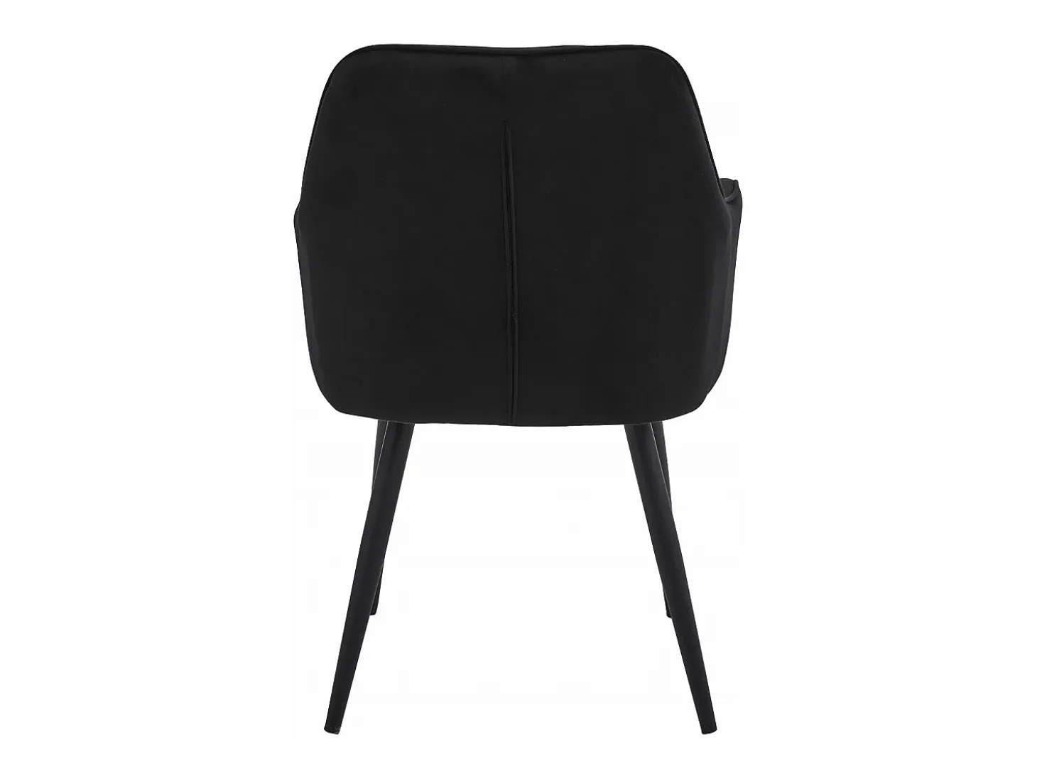 Sillas de comedor Valora LUKK – Terciopelo negro con patas negras x 2