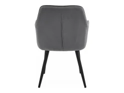 Sillas de comedor Valora LUKK – Terciopelo gris oscuro con patas negras x 2
