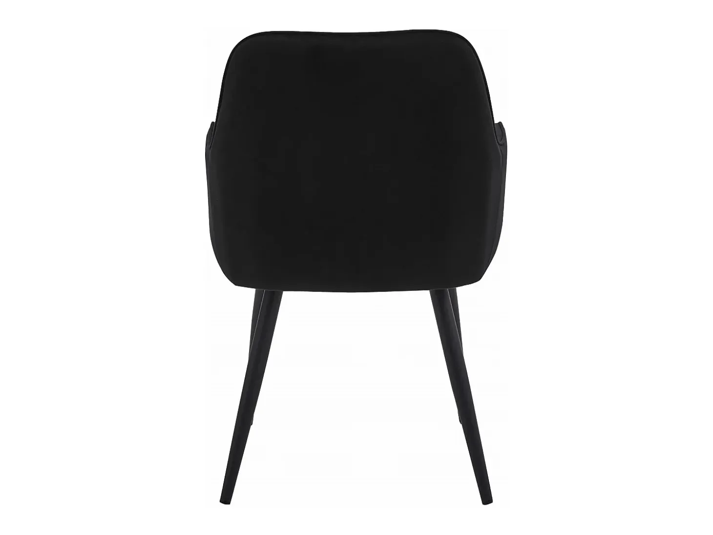 Sillas de comedor Valora WAAV – Terciopelo negro con patas negras x2