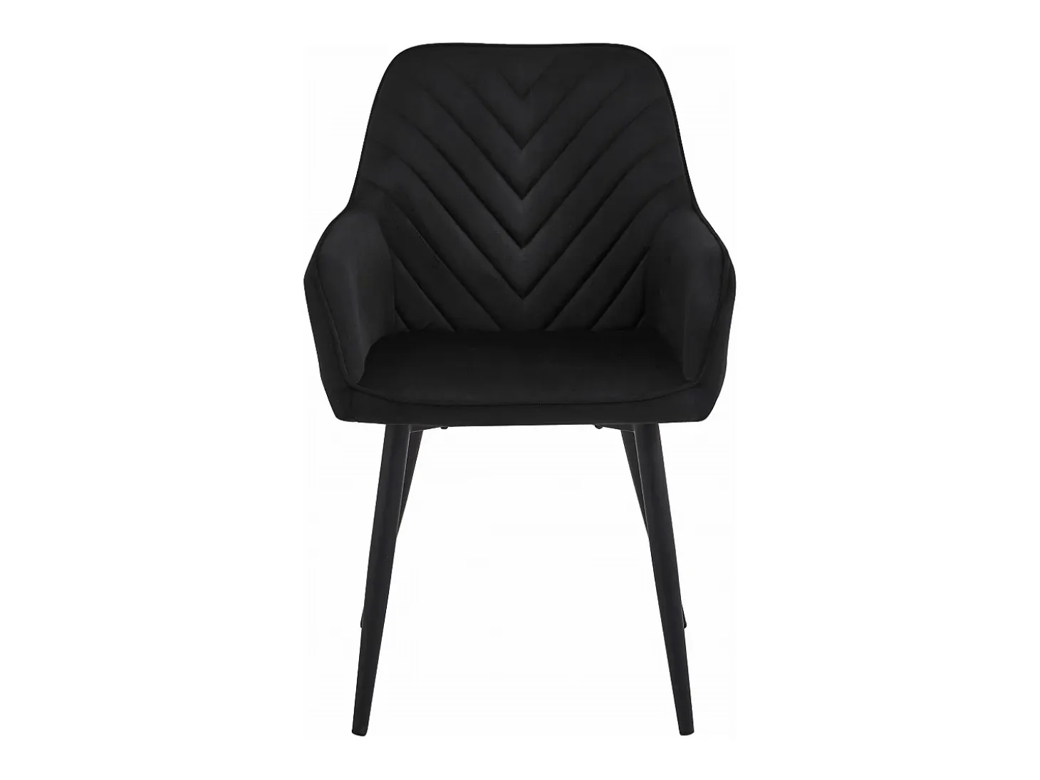 Sillas de comedor Valora WAAV – Terciopelo negro con patas negras x2