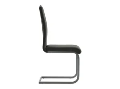 Sillas de comedor voladizas 4 unidades cuero sintético gris