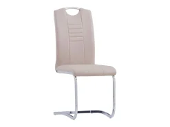 Sillas de comedor voladizas 2 unidades cuero sintético capuchino