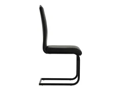 Sillas de comedor voladizas 2 unidades cuero sintético negro
