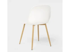 Sillas de diseño escandinavo para cocina comedor restaurante Sleek - Blanco