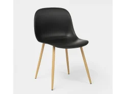 Sillas de diseño escandinavo para cocina comedor restaurante Sleek - Negro