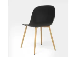 Sillas de diseño escandinavo para cocina comedor restaurante Sleek - Negro