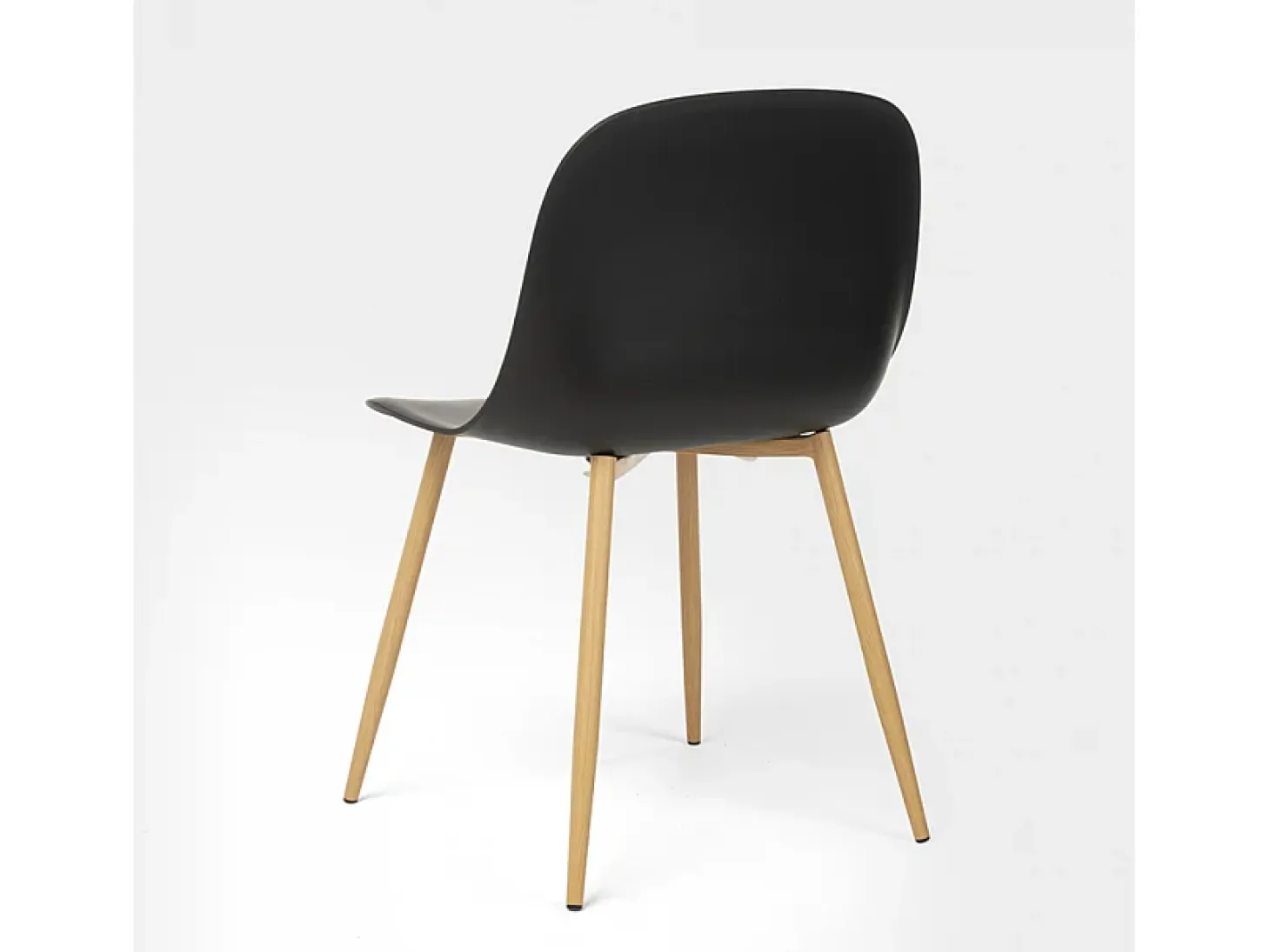 Sillas de diseño escandinavo para cocina comedor restaurante Sleek - Negro