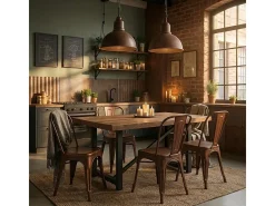 sillas de diseño industrial de metal shabby chic vintage estilo steel old - Bronze