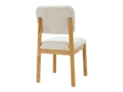 Sillas de madera de hevea y borreguito, set de 2 blanco