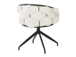 Sillas de terciopelo de lujo (6 piezas), giratorias 360°, de metal dorado, beige (45 x 44 x 77,5 cm)