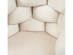 Sillas de terciopelo de lujo (6 piezas), sillas de comedor modernas, patas de metal dorado, beige (44 x 41 x 74 cm)